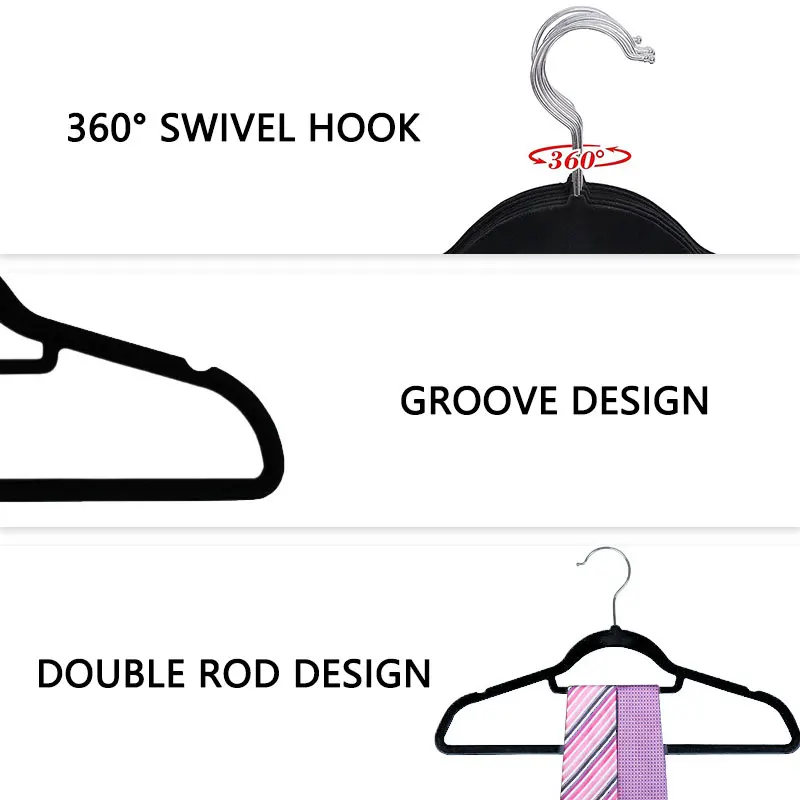 Direct Selling Non Slip 60 Pack Rose Gold Bulk Clothes Hangers Velvet