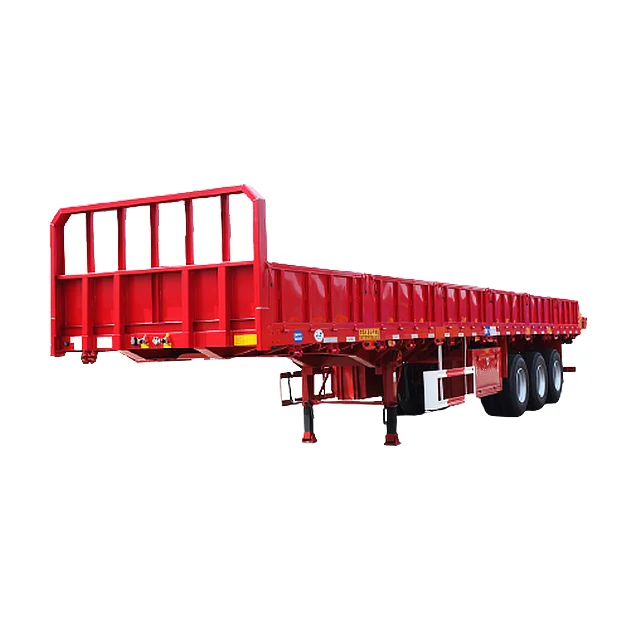Vehicle Master 3 Axles 40ft 12m 12.5m 40ton 50ton Side Wall Fence Cargo Semi Truck Trailer