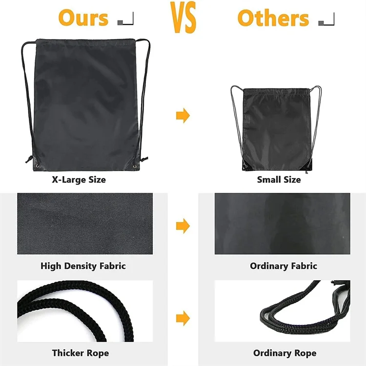 Custom LOGO Drawstring Bag Gym Bag Drawstring Backpack Waterproof String Bag Sports Snakpack for Men Women