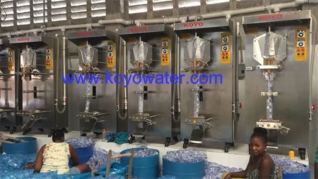 Complete Sachet Water Production Line with Free Necessary Spare Parts/KOYO Water Sachet Filling Machine