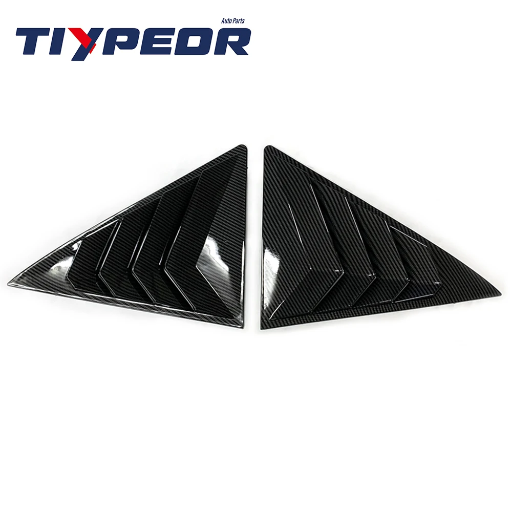 product car side rear window carbon fiber louver for camryie 2012   2017 cover trim air outlet shutter exterior accessories-4