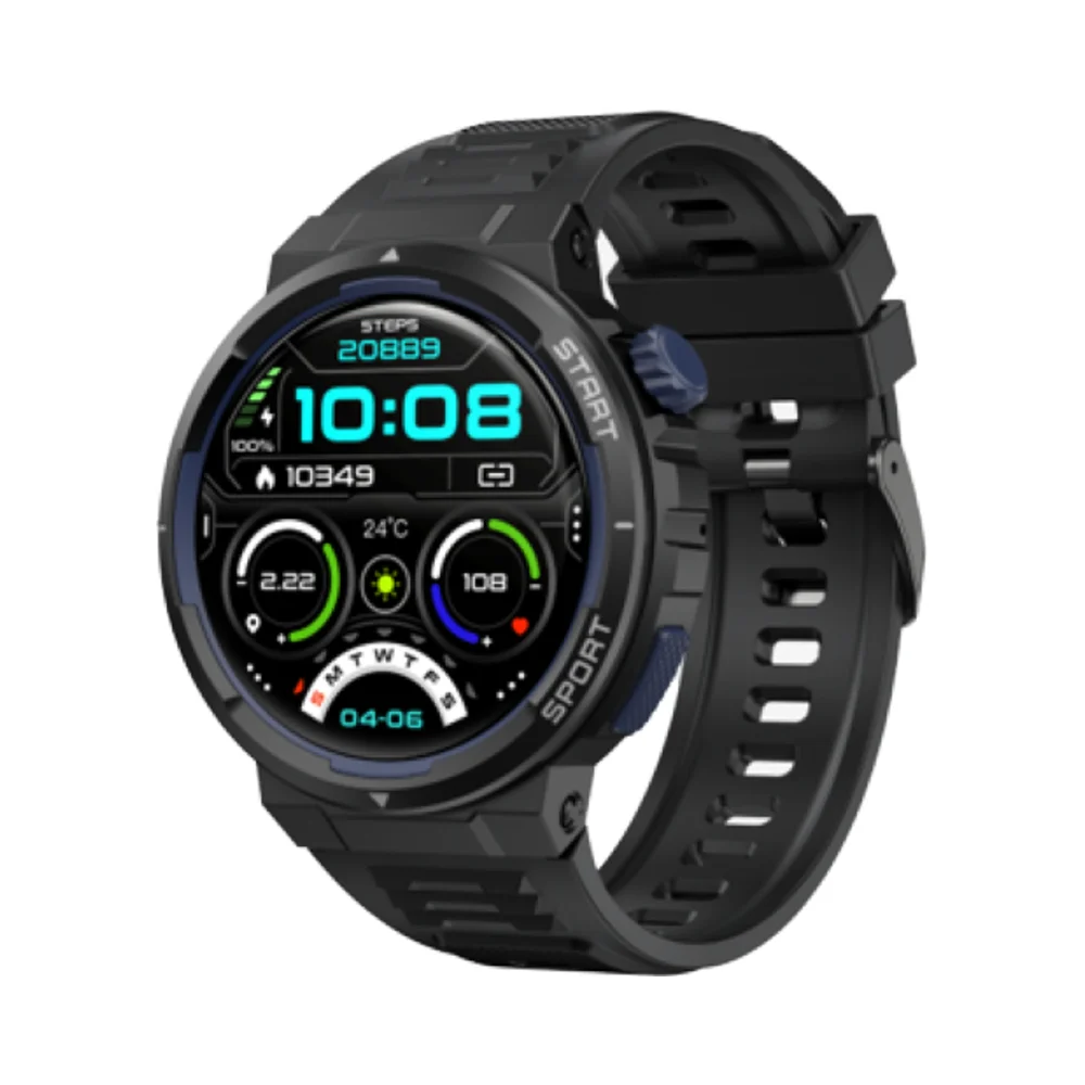 GPS Track 9Pro Smart Watch Men Full Touch Fitness Tracker Smart Clock IP68 Heart Rate Monitor Round Smartwatch