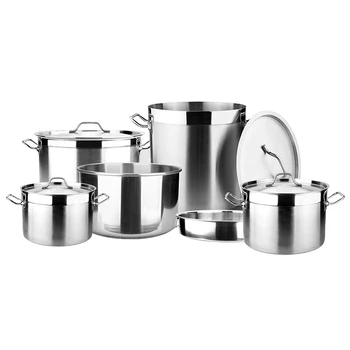 50L 100L Stainless Steel Commercial Cooking Soup Pot/ Heavy Duty Restaurant Soup Cooking Pot