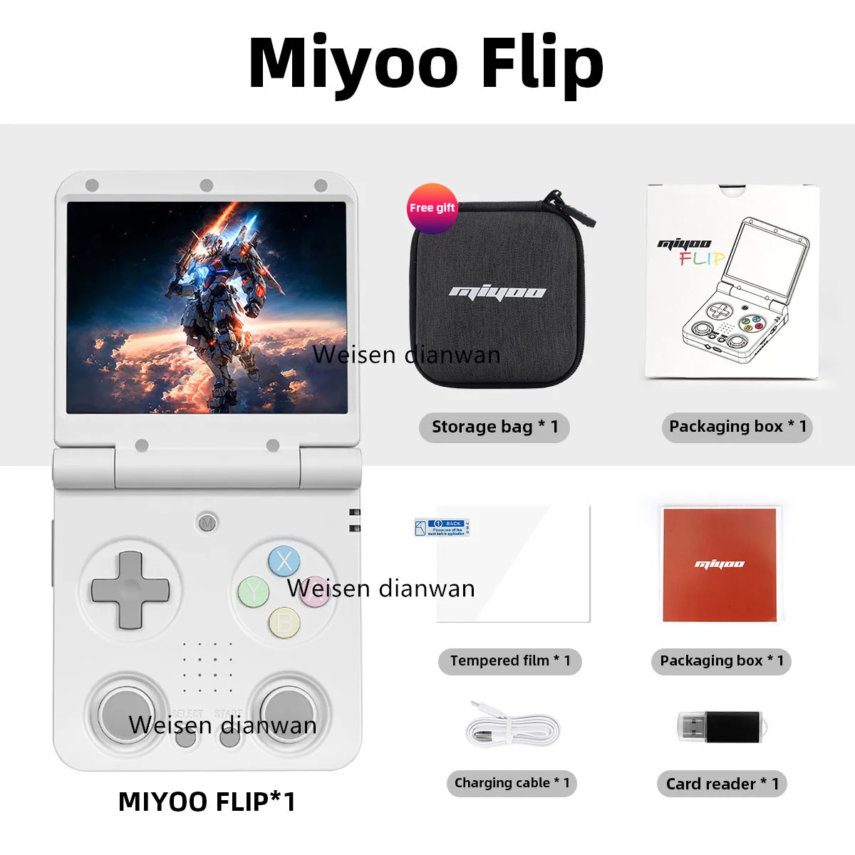 MIYOO FLIP V2 Portable Retro Game Console with 10,000 Games