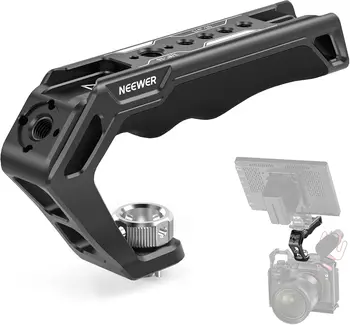 NEEWER Camera Top Handle with 3/8" ARRI Locating Pins, Comfort Silicone Grip