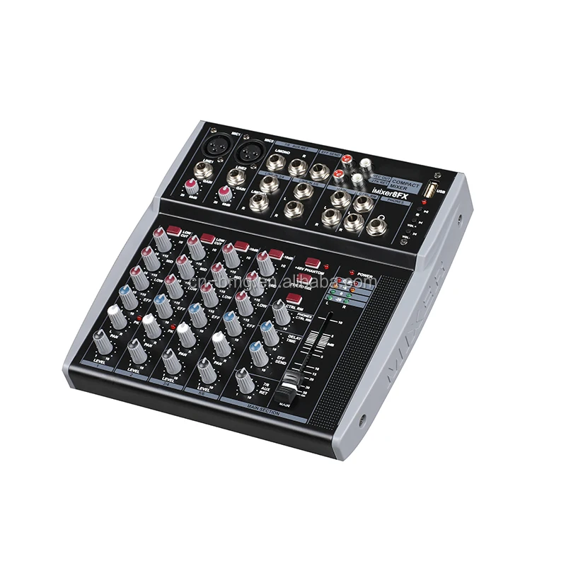 Fast Ship 8 Channel Mini Small Audio Mixer Audio Console with USB Connecting to Computer