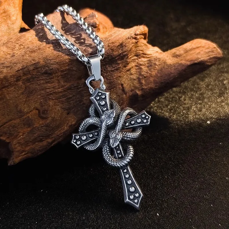 Fashionable Retro Cross Necklace for Men & Women | Customizable