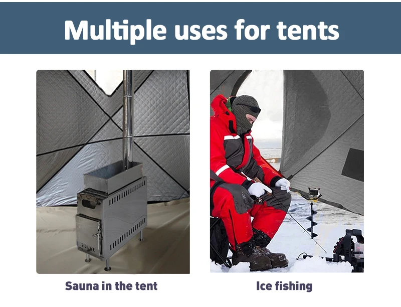 Hot Ice Fishing Tent Internal Full Graphene 210d Oxford Cloth Windows