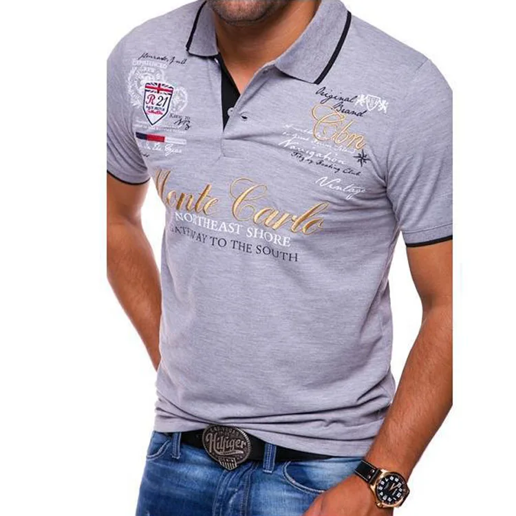 New Design Men Polo Shirt Embroidery Logo Breathable Fashion Bulk Golf ...
