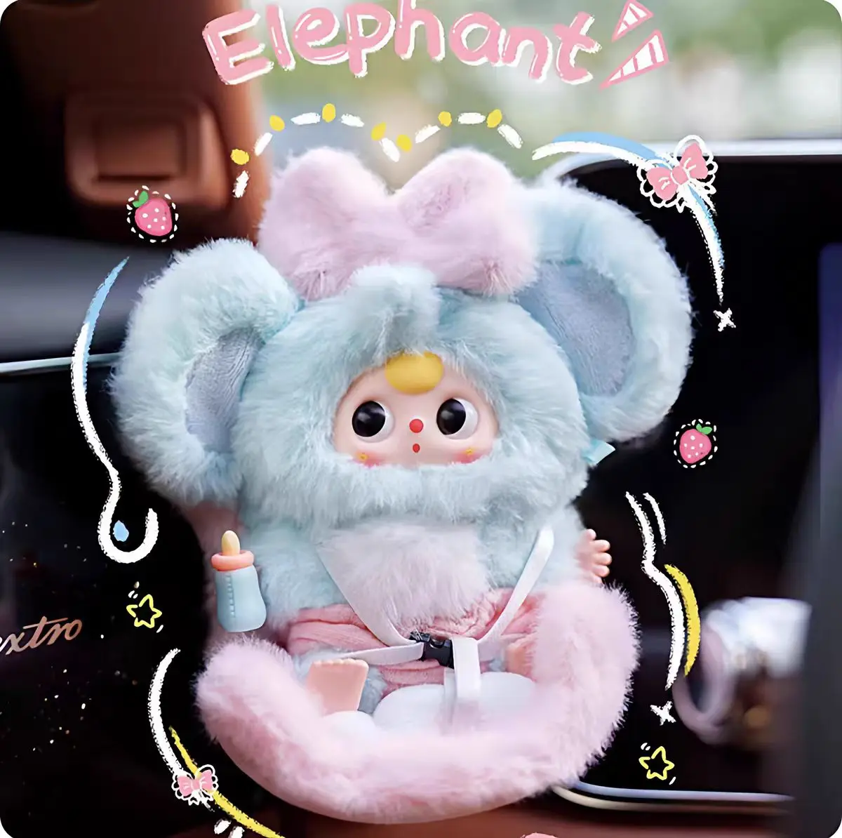 Wholesale Baby Three Vehicle-Mounted Baby Blind Box Vinyl Plush Dolls