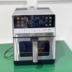 New Stainless Steel Digital 8L Small Home Kitchen Easy Cooking Electric Touch Screen Deep Frying,1800W,Overheat Air Fryer