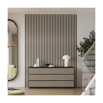 3d Model Design Wall Slat Wood Veneer Soundproof Decorative Wood Veneer ...