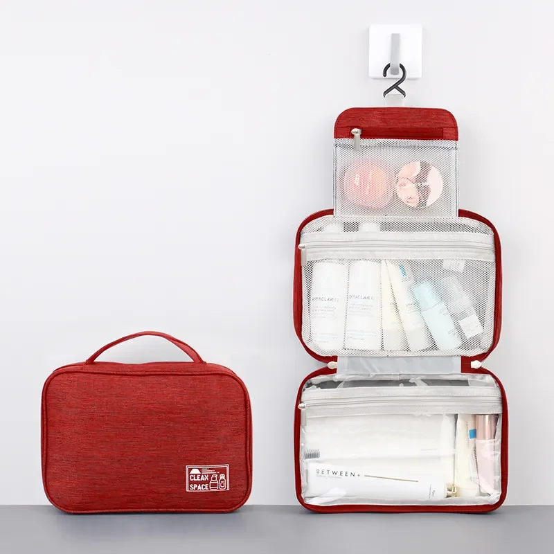 Wholesale Hanging Toiletry Makeup Storage Large Capacity Travel Polyester Cosmetic Bag Buy