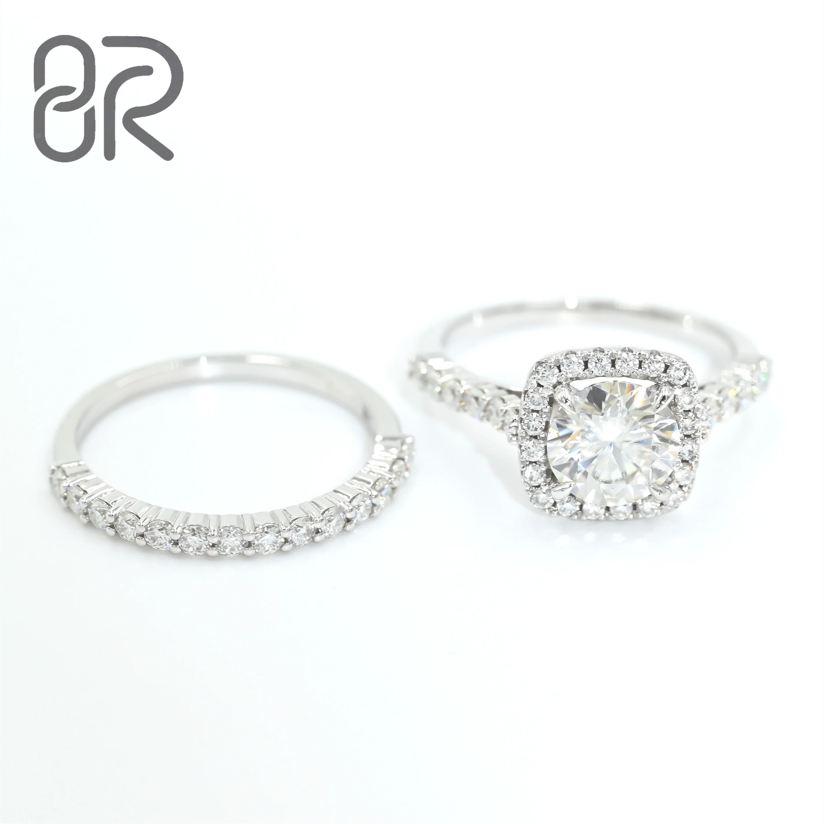 3.0ct Moissanite Jewelry Vvs Rings Real Gra Certified Cushion Cut 925