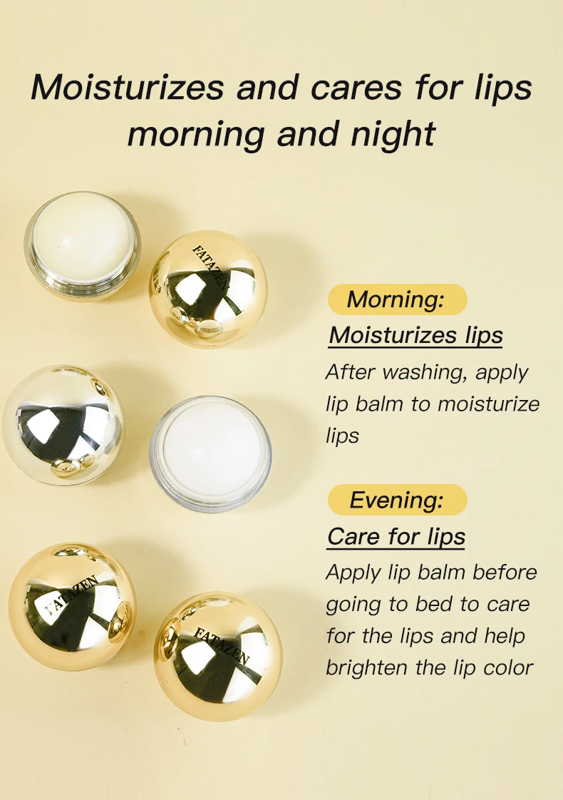 Oem Organic Vegan Chapstick Moisturizing Lip Cream Golden Silver