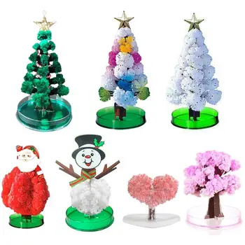 Christmas Magic Tree 14cm Magic Growing Christmas Tree DIY Fun Xmas Gift Toy For Children Kids Desktop Decoration New Year 2022