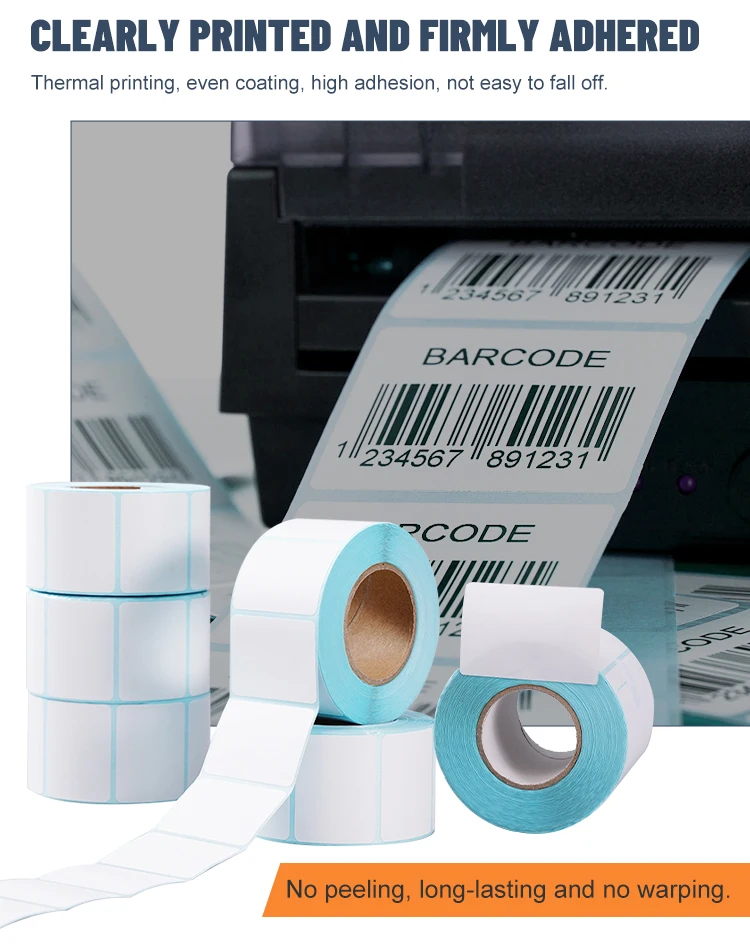 Economical Practical Thermal Paper Label Thermal Label Sticker Roll 100 ...