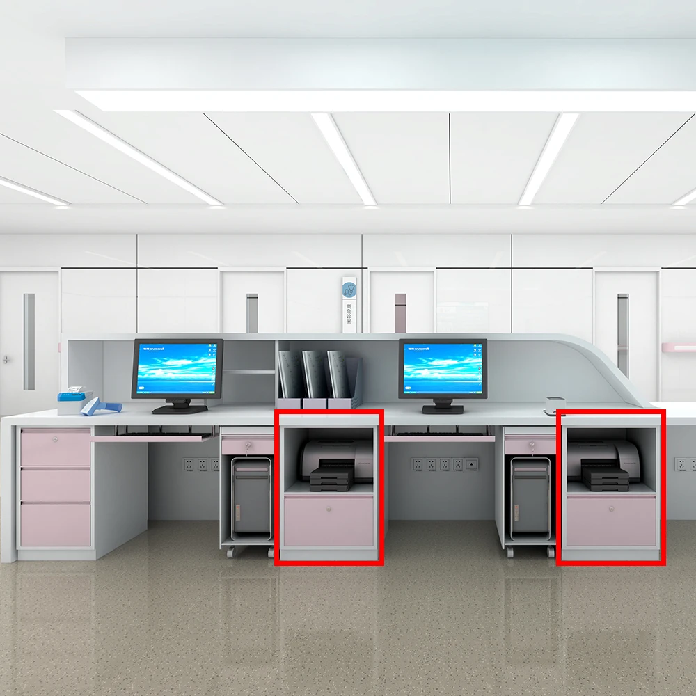 Modern Hospital Furniture Stainless Steel Medicine Cupboard Treatment Room Clinic Storage Cabinet for Printer Warehouse Use 6