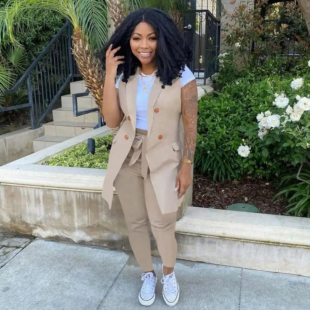 Sleeveless African Blazers For Ladies 2025 Ladies Office Wear