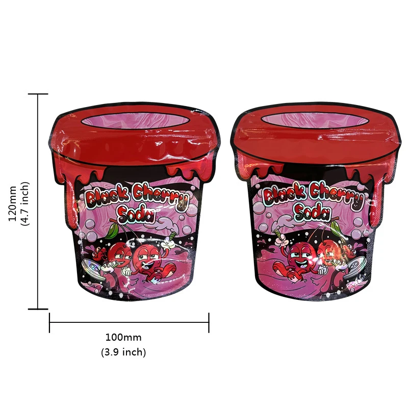 in Stock 35ml Irregular Cookie Die Cut Shaped Mylar Vacuum Bags Unique Smell Proof for Food Packaging