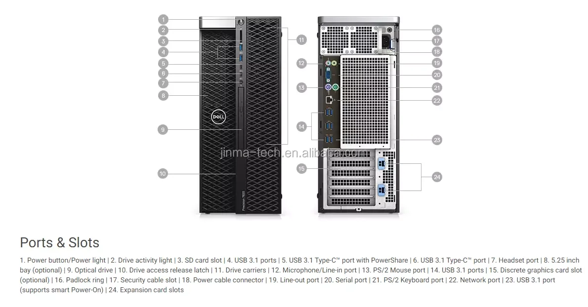 8GB Precision 7820 Tower Workstation 1.8GHz 2