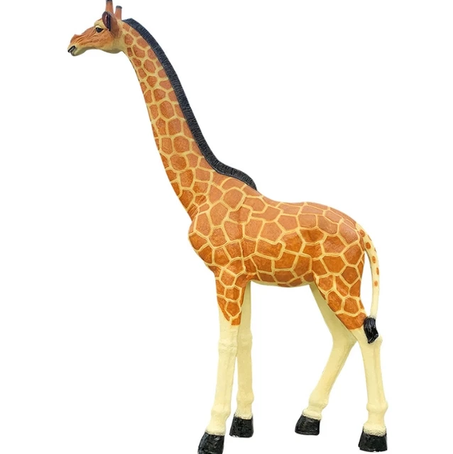 Outdoor Simulation Animal Giraffe Ornament Large Fiberglass Sculpture Children's Garden Landscape Floor Decoration