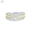 Oro macizo blanco y amarillo de 18 quilates