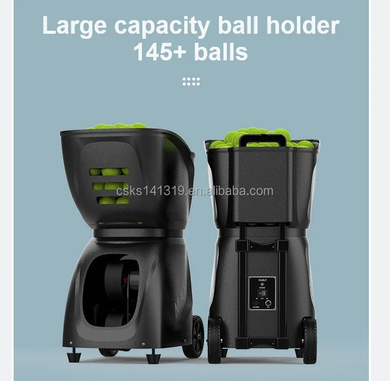 New Indoor Training Launching Feeding Tennis Ball Machine with APP and remote control Special Designed for indoor court manufacture