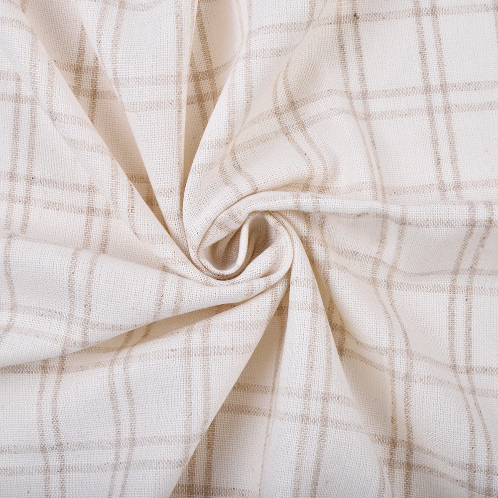 product rayon linen blend yarn dyed natural fabric for clothing-5