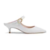 WHITE calf leather