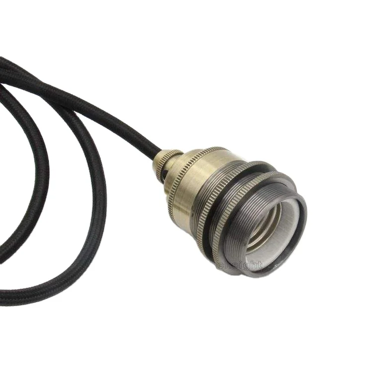 E27 to GX53 Ceramic Lamp Holder LED Bulb and Halogen with Wire Screw Style Hanging Lamp Holder