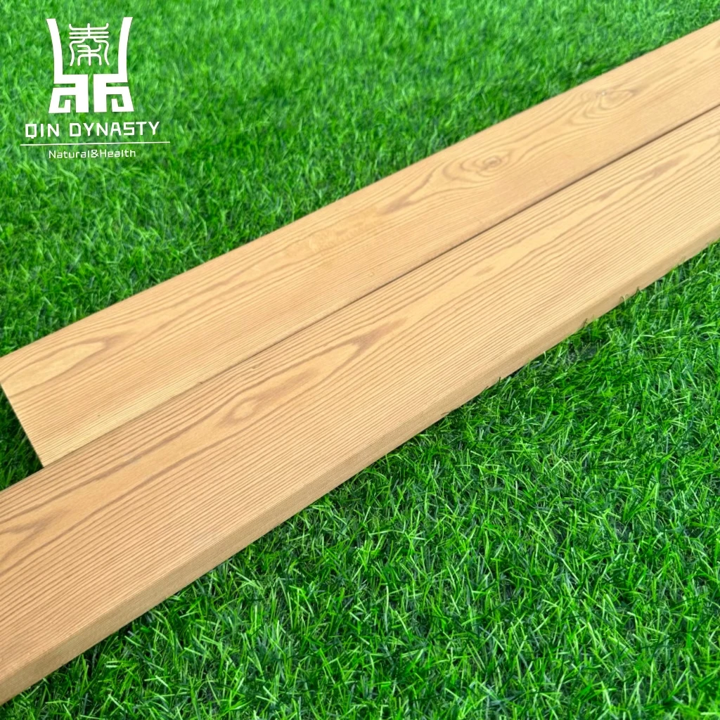 Outdoor Solid Wood Flooring Board Tap & Go Pine Wood Lumber Thermowood