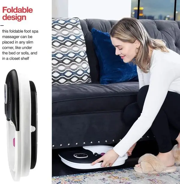 Portable Relax Foldable Soaking Bucket Basin Foot Massager Collapsible Pedicure Foot Spa Bath for Family