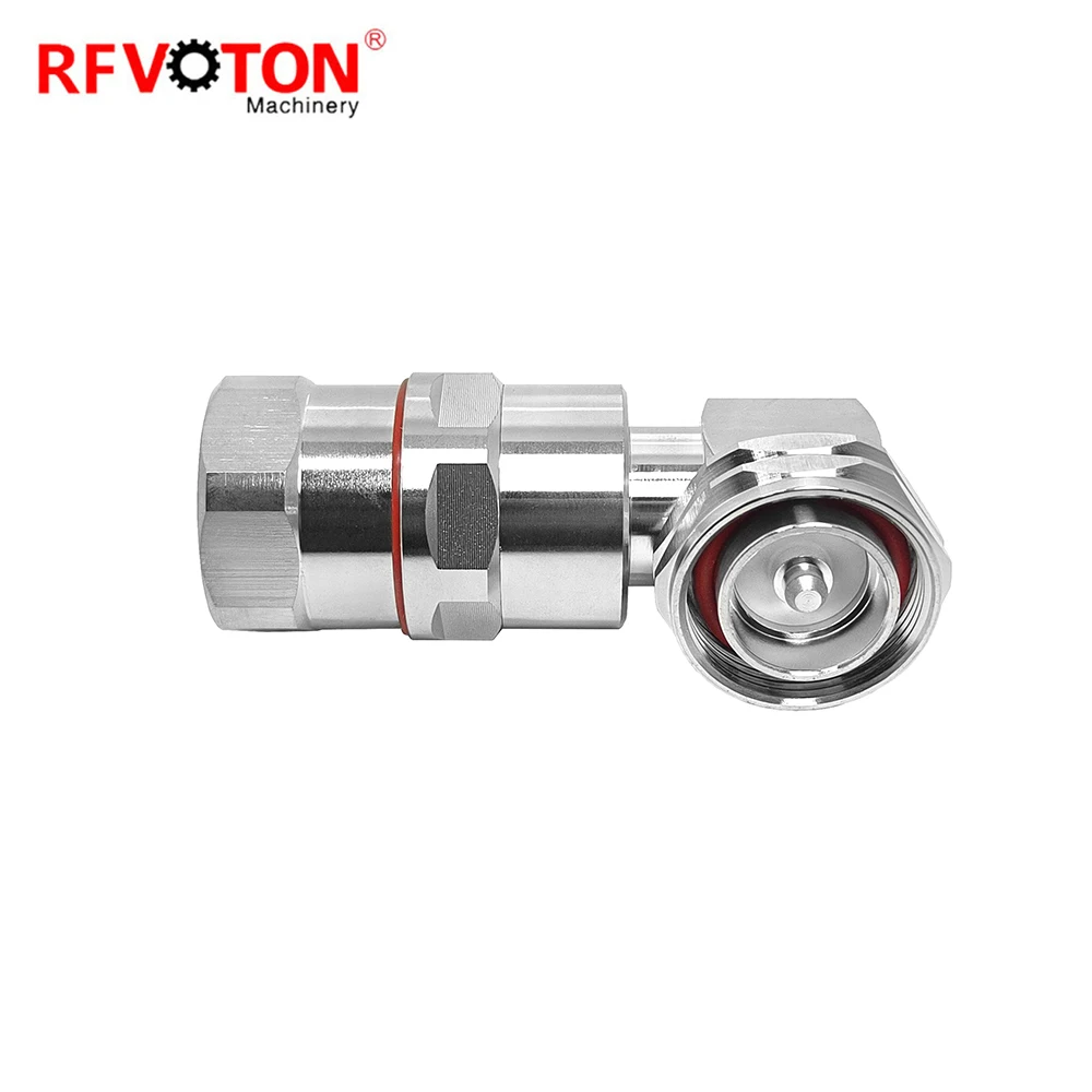 Manufacturer Supply 7/16 DIN Male Plug Clamp 90 Degree Right Angle L29 Type for 7/8 Cable RF Coax Coaxial Connectors in Stock