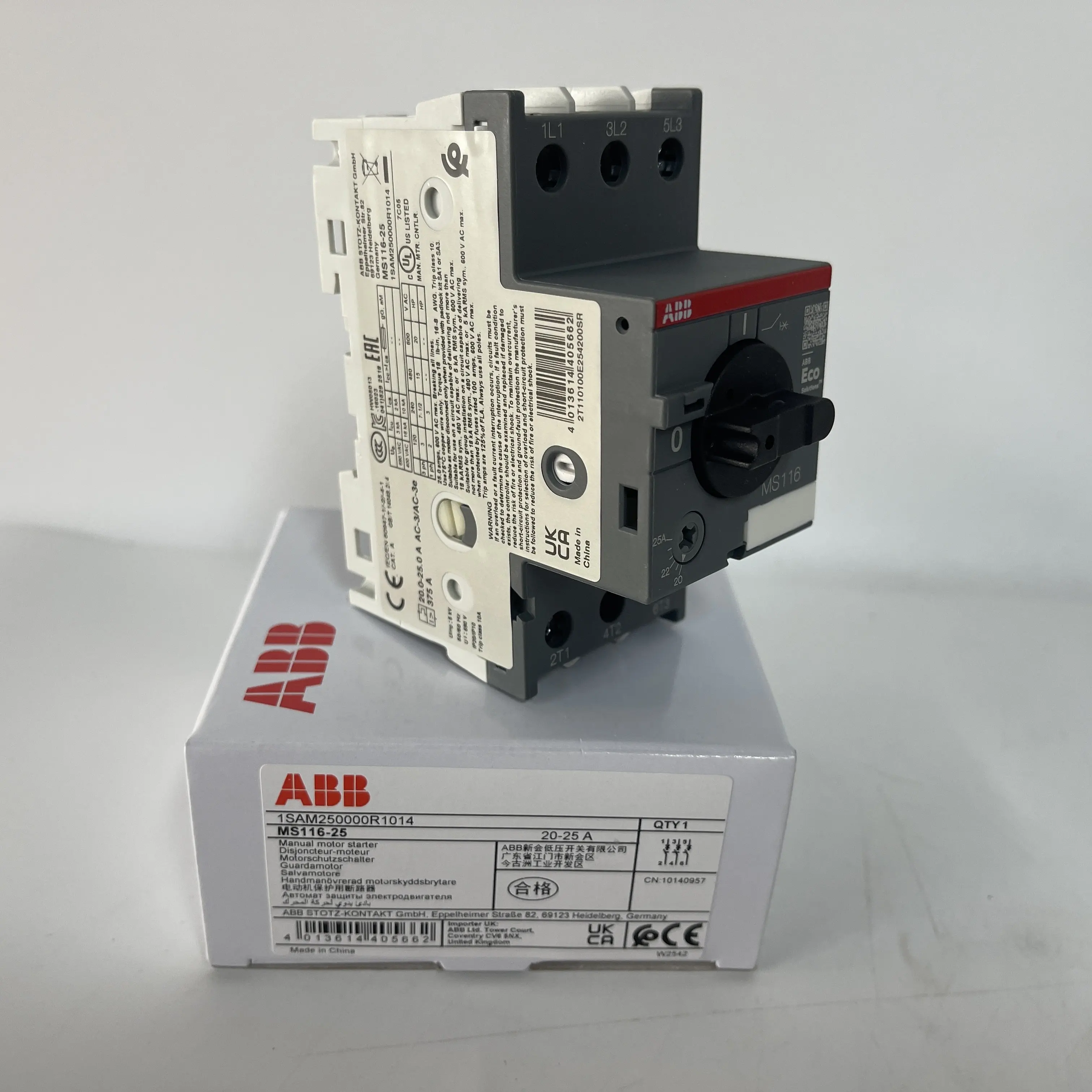 ABB Manual Motor Starter MS116-25 ABB Manual Motor Starter MS116-25