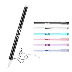 Manufactures Plastic Cute Cartoon Creative Cat-Tail Erasable Gel Pen Cheap Custom Logo Print for Office Water-Based Signature