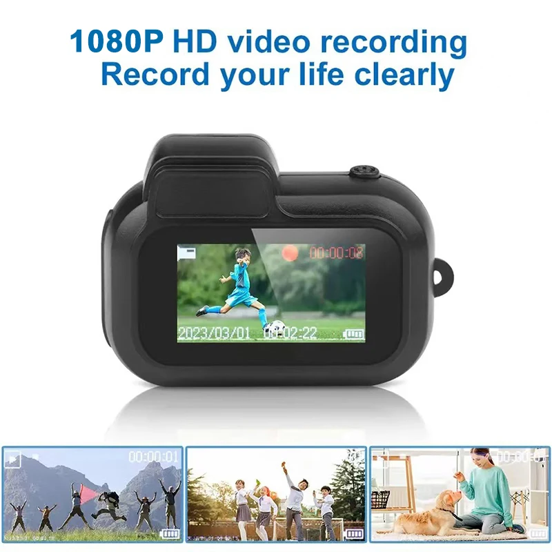 Trending New Small Pocket Camcorder HD Video Recorder Webcam 1080P Digital Kids Camera for Travel Cute Mini DV Security Camera