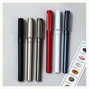 Smooth Ink Gel Refill Writing Custom Logo Printing Company Gift Promotional White Plastic Gel Pen