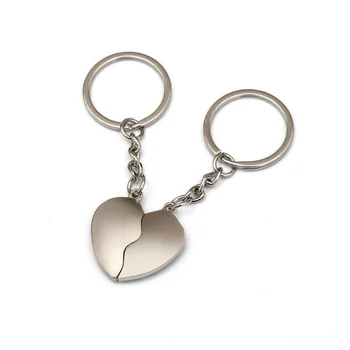 Wholesale Cute Keyring Boy and Girl Couple Metal Key Holder Custom Logo Cartoon Keychain