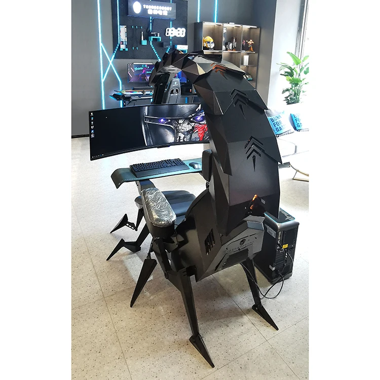 Ergonomics Cool Integrated Cluvens Scorpion Chair Workstation Chair  Automatic Recline to Flat Support up to Five Monitors