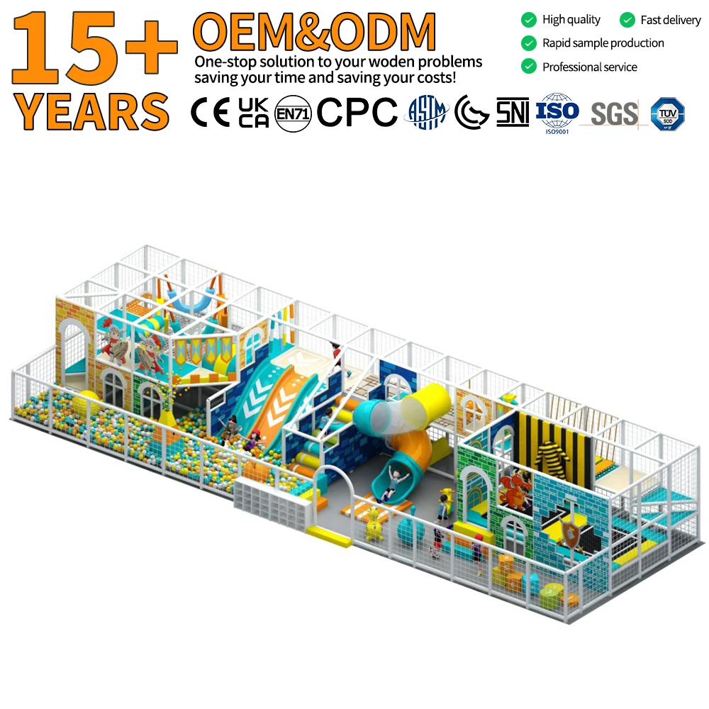 Feelkids Kids Indoor Playground Equipment Commercial Ball Pools Soft Play Trampoline Park for 1-3 Year Olds Customized Size