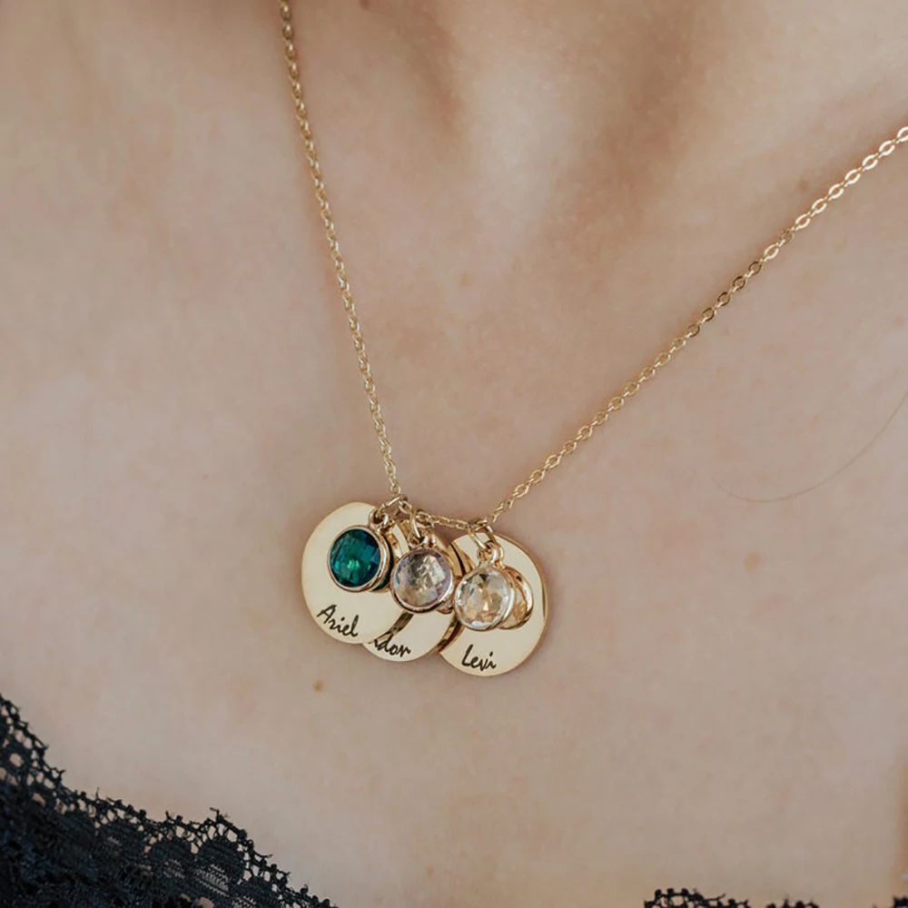 Desain Kalung Nama Kustom Liontin Batu 