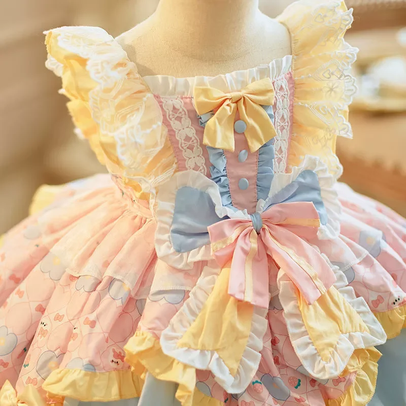 Baby Girl Lolita Princess Dress Sleeveless Sweet Girl' Fancy Dress Toddler  Girl Clothes Ball Gown for Kids