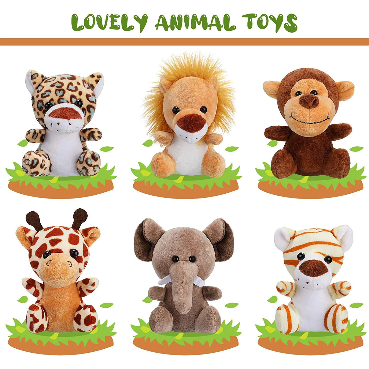 Mini Stuffed Forest Animals Jungle Animal Plush Toys Cute Plush ...