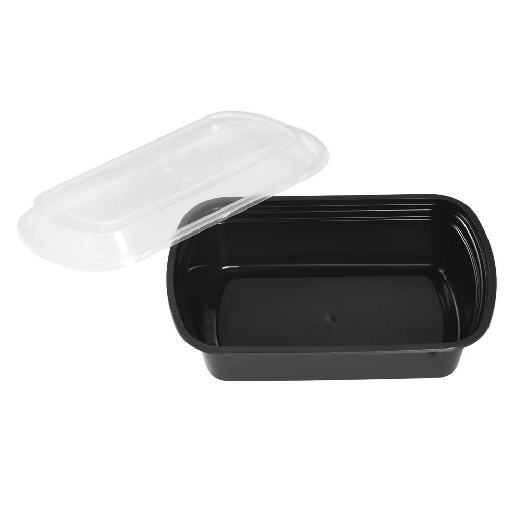 Tiya Takeout Food Containers - Plastic Compartment Storage To-Go Boxes - Reusable, Microwavable, Dishwasher Safe - Leak Proof for Restaurants and