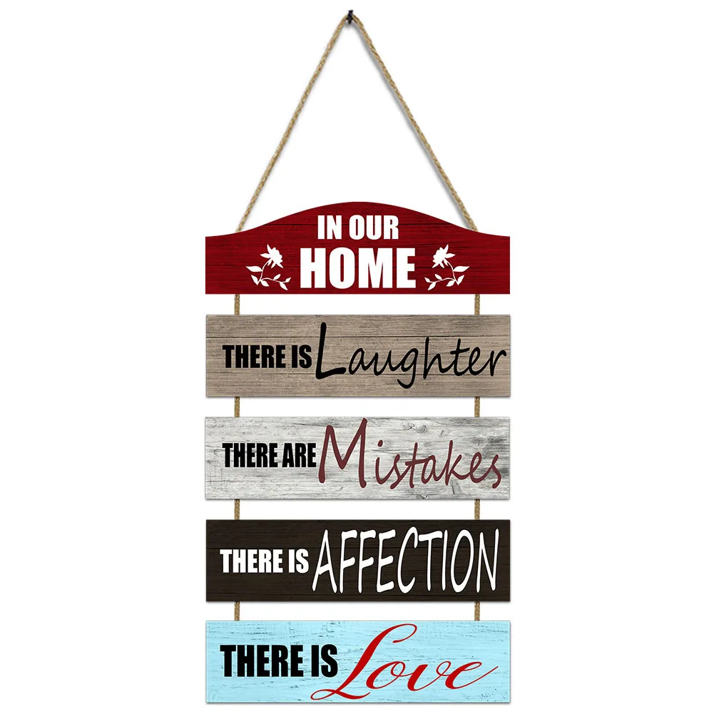 Wooden Wall Hanging Decor, Home Living Room Kitchen Bathroom Decoration Items Inspirational Quote Words Art Picture Print/