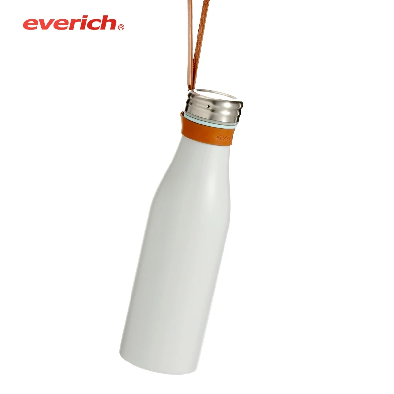 Everich бутылка для воды из натуральной кожи с индивидуальным дизайном, легко носить с собой