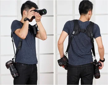 High Quality New Black Professional Rapid Camera Double Shoulder Sling Belt Strap for SLR DSLR for Camera product image