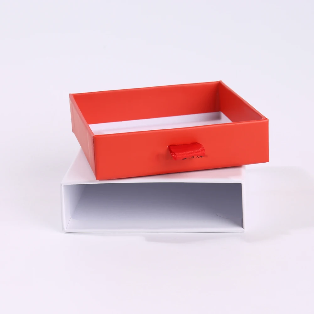 صندوق هدايا خشبي قابل للتخصيص مع شعار لمجوهرات صندوق الرسم مع بطاقة شكر ورقية مع درج منزلق لتعبئة المجوهرات