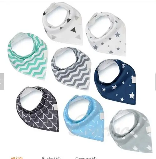 1PC Triangle Organic Cotton Baby Bandana Bibs for Drooling & Teething Absorbent 